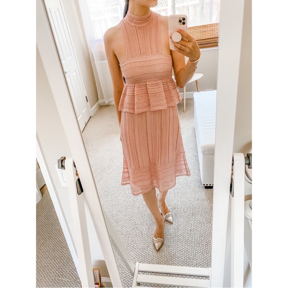 MISSONI A Line Woven Dress NEW Size 42 Blush PInk - Picture 16 of 16